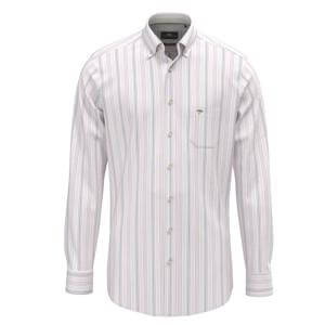 Fynch-Hatton Washed Oxford Stripe Magnolia Shirt